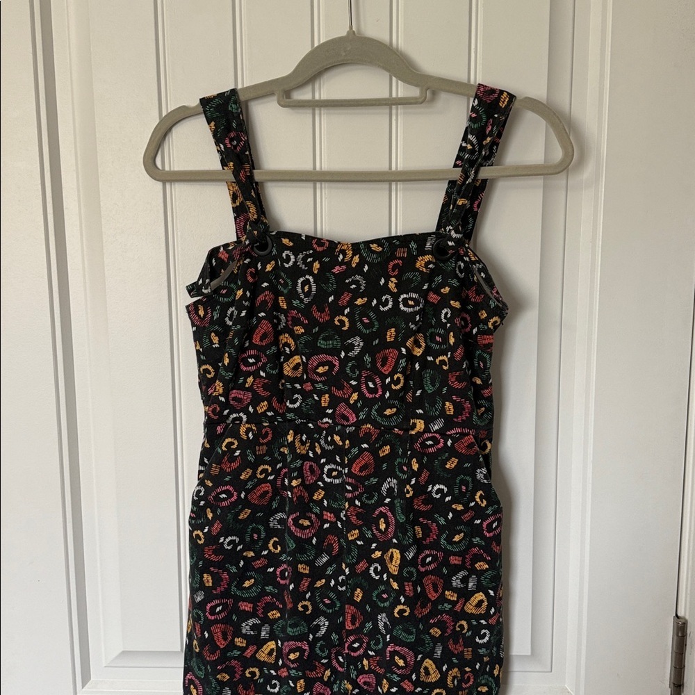 Anthropologie Farm Rio - Cropped Adventure Jumpsuit Overalls Wide Leg - Size XS - Picture 4 of 9